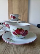 Filiżanki talerzyki serwis kawowy komplet po 6 szt 