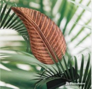 Drewniana dekoracja liść 30 cm boho loft Sinsay drewno NOWY