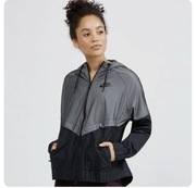 NIKE NOWA DAMSKA KURTKA r. 38 WINDRUNNER CHAMBRAY CZARNA SZARA SREBRNA