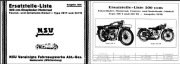Nsu 201 T und 201 Ts - Ersatzteil- Liste