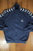 Bluza Hummel r. XL granatowa męska z golfem zapinana bawełna sportowa