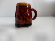 Mini kufel kolekcjonerski z PRL vintage porcelit