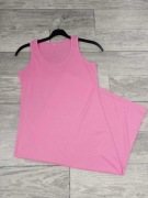 Długa bluzka sukienka różowa damska 38