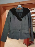 Krótki płaszczyk / kurtka DANHEN, szary melanż, wiosna/jesień, rozm. 38