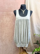 Popielata szara tunika sukienka bombka na ramiączkach r. M/L 38/40