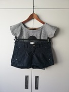 Reserved komplet XS S 34 36 bluzka krótkie spodenki granat WARSZAWA