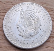 Meksyk 5 Pesos 1948 srebro