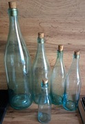 zestaw komplet butelek ozdobnych