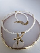 Choker damski opal kamienie masa perłowa 