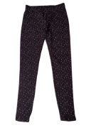 Legginsy dziewczęce w groszki ocieplane misiem 146