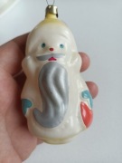 Bombka PRL stara kształtka na choinke 