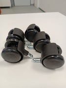 Kółka do fotela biurowego czarne 5 sztuk NOWE