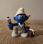 Schleich smerf smurf budowniczy figurka unikat model wycofany z 1982 r