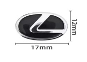 Naklejka LEXUS czarny Emblemat Kluczyk Pilot Logo 17mm x 12mm znaczek jajko