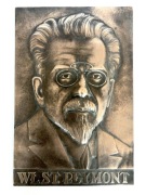 Plakieta Wł. St. Reymont bardzo duża 172x258 mm, brąz II RP 1926