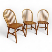 9186 Profilowane sosnowe krzesła komplet 3 szt wygodne 