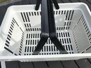 Koszyk sklepowy plastikowy szary