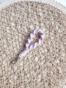 Breloczek do kluczy ręcznie robiony metodą makramy brudny fiolet brelok