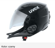 Kask narciarski UWEX z szybą i ochroną brody