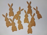 Scrapki zając 10 szt. 17x49 mm jasnobrązowy gramatura 160 g/m2