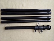 Maszt do flagi 180 cm czarny – uchwyt aluminiowy, solidny