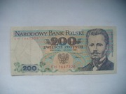 POLSKA BANKNOT PRL 200 zł 1988 r. seria EH