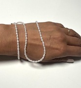 Naszyjnik i Bransoletka Perełki mini naturalne białe Złoto 14K GF