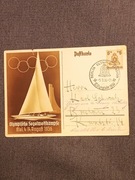 Widokówka , Niemcy ,olimpiada 1936 r, okolicznościowy stempel.