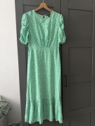 Sukienka MIDI wiskoza kawiarki bufki wiosna lato s