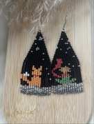 Kolczyki z japońskich koralików.