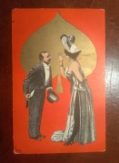  Mężczyzna dama pik flirt