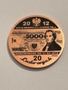 Fryderyk Chopin. Miedź fi 32 mm. Gyges