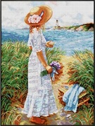 Nad brzegiem morza  Zestaw do hafu krzyżykowego