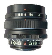 Obiektyw ZSRR MIR 1.B  2,8/37 szerokokątny