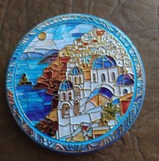 Magnes na lodówkę nowy Grecja Greece Santorini mozaika