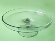 Szklana patera na nóżce – przezroczysta, idealna na tort owoce ciasto