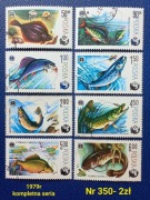 Znaczki fauna:350: ryby- Polska 1979r 
