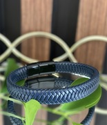 Granatowa męska bransoletka 