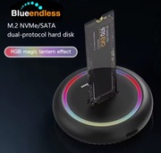 Stacja dokująca dysków M2 NVMe/SATA USB-C LED