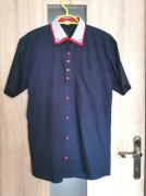 Granatowa koszula na krótki rękaw rozmiar M