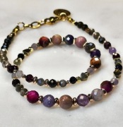 Bransoletka z kamieni naturalnych podwójna 