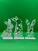 Zajączki Wielkanocne Ażurowe Dekoracja Świąteczna Druk 3D