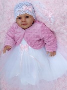 Sukienka na chrzest, zestaw 4 częściowy, komplet rozmiar 68