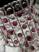 Abażury 2 x szary oraz 2 x różowo fioletowy 