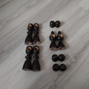 Wspornik uchwyt drewniany pojedynczy brązowy do karnisza karnisz fi 28 mm