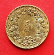 5 Rappen     1985  r  -     Szwajcaria 