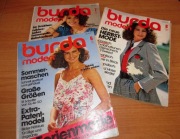3 numery Burda Moden 1981 - 6, 7, 8 z wykrojami Vintage