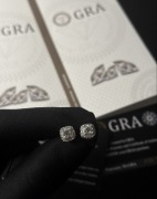 Kolczyki moissanite VVS1 5 mm 0.5 karata