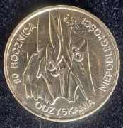 Moneta 2 zł 80. Rocznica Odzyskania Niepodległości - 1998 rok