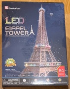 Puzzle 3D Wieża Eiffla (Światło) Cubicfun